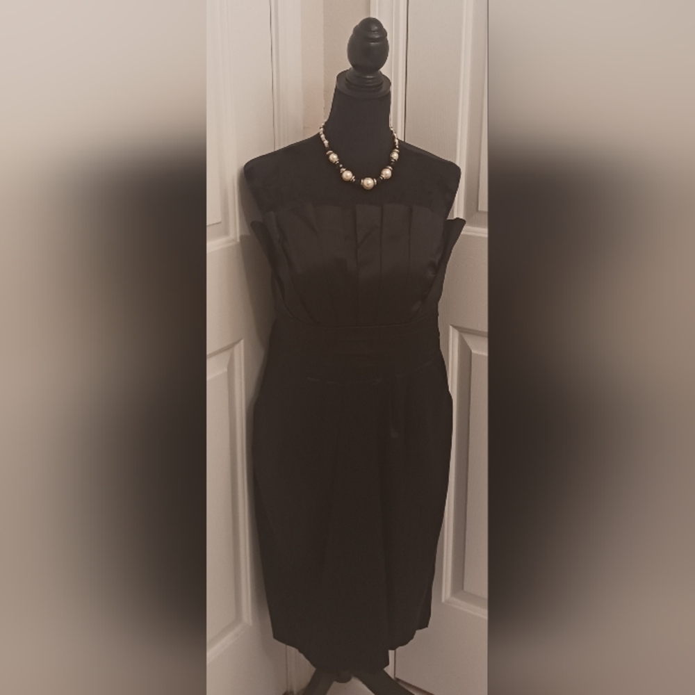 Black Satin Evening/Wedding/Formal Dress Sizs 14W